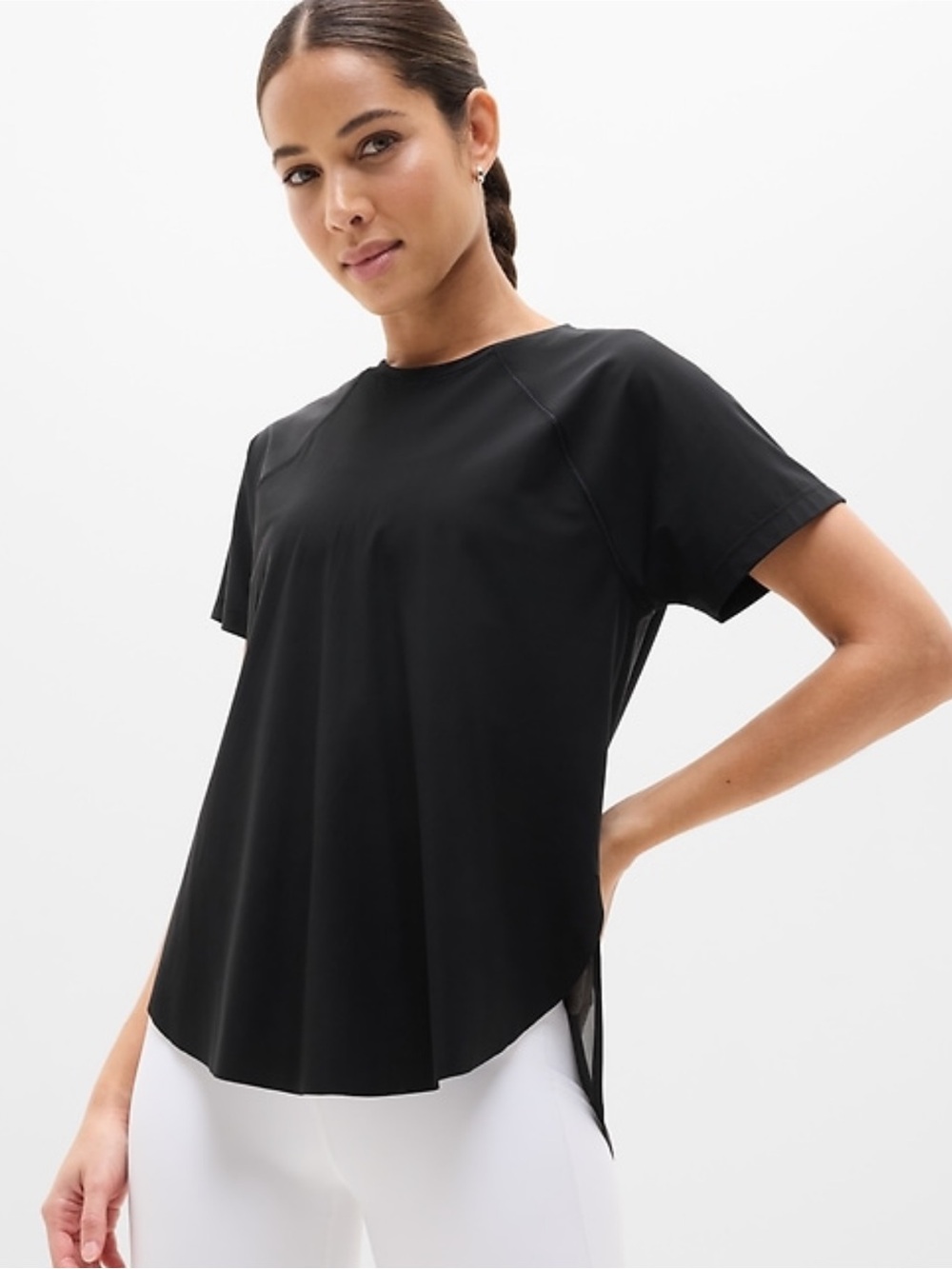 Women’s Black Ultimate mesh tee Short-Sleeve Performance Top EXC black M
